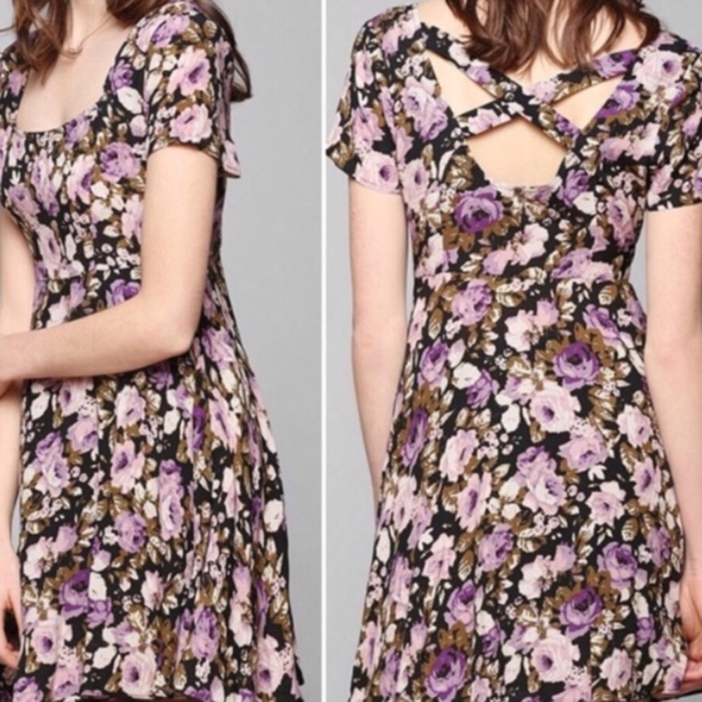 UO Kimchi Blue floral skater dress